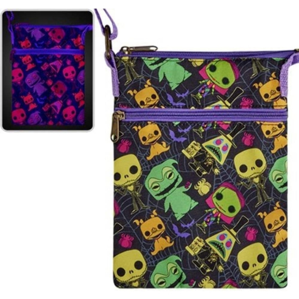 Disney TNBC Funko Oogie Boogie Blacklight Crossbody Passport Bag